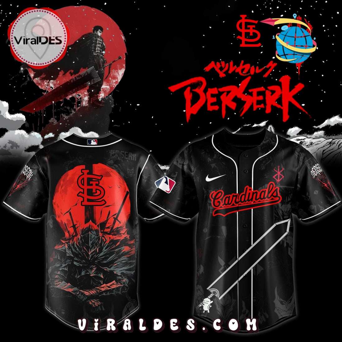 St.Louis Cardinals x Berserk Limited Edition Baseball Jersey